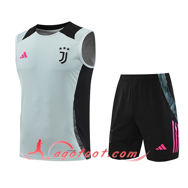 Ensemble Training Debardeur Juventus Gris/Noir 2024/2025
