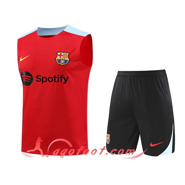 Ensemble Training Debardeur FC Barcelone Rouge/Bleu 2024/2025