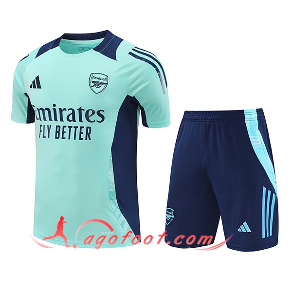 Ensemble Training T-Shirts Arsenal Vert/Ble 2024/2025