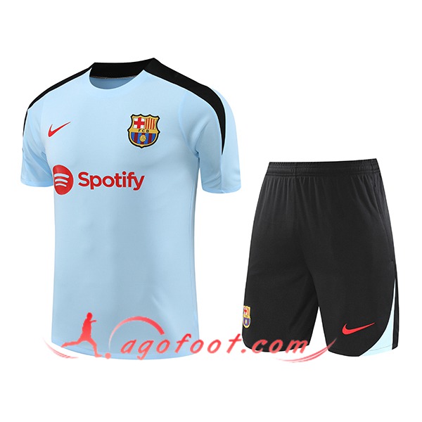 Ensemble Training T-Shirts FC Barcelone Bleu/Noir 2024/2025