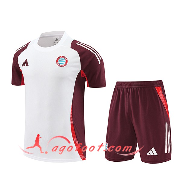 Ensemble Training T-Shirts Bayern Munich Blanc/Rouge 2024/2025
