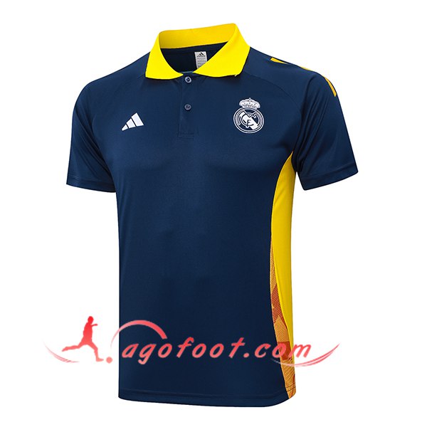 Polo Foot Real Madrid Bleu/Jaune 2024/2025