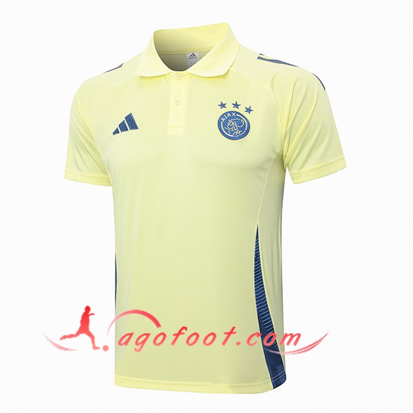 Polo Foot Ajax Jaune/Bleu 2024/2025