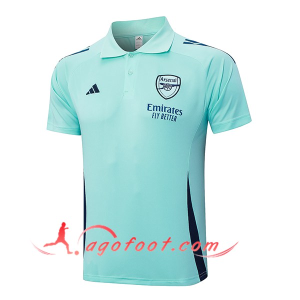 Polo Foot Arsenal Vert/Bleu 2024/2025
