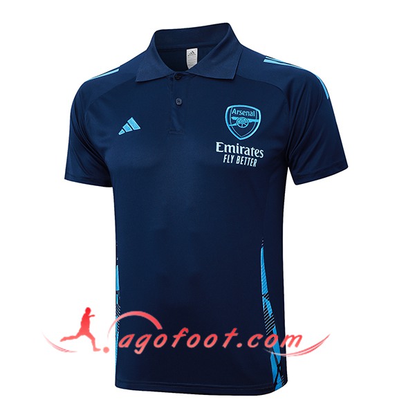 Polo Foot Arsenal Bleu Royal 2024/2025
