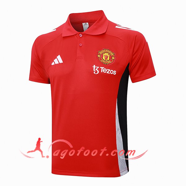 Polo Foot Manchester United Rouge/Noir/Blanc 2024/2025