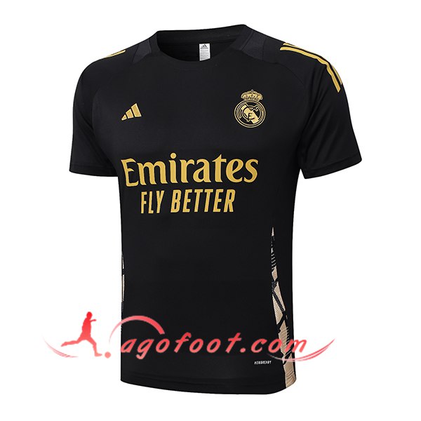 Training T-Shirts Real Madrid Noir/Jaune 2024/2025