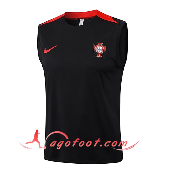 Training Debardeur Portugal Noir/Rouge 2024/2025 -02