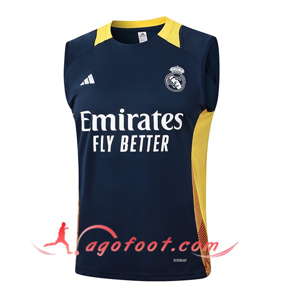 Training Debardeur Real Madrid Noir/Jaune 2024/2025