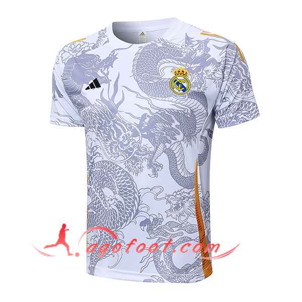 Training T-Shirts Real Madrid Blanc/Gris 2024/2025