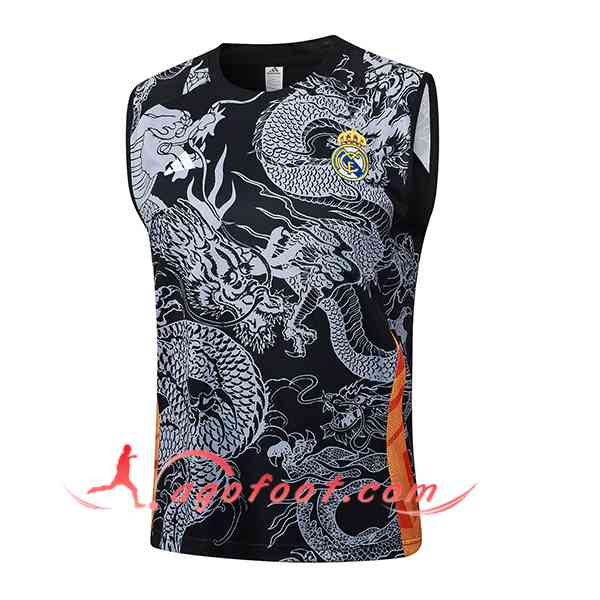 Training Debardeur Real Madrid Gris/Noir 2024/2025