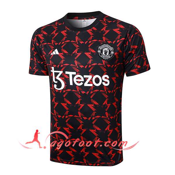 Training T-Shirts Manchester United Noir/Rouge 2024/2025