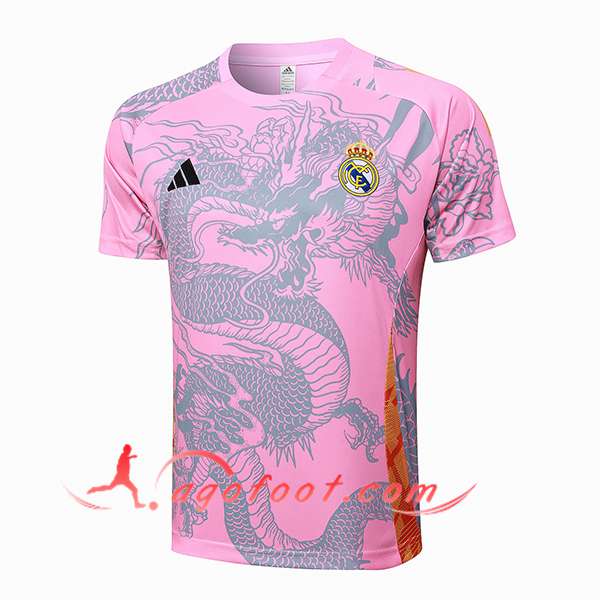 Training T-Shirts Real Madrid Rose/Gris 2024/2025