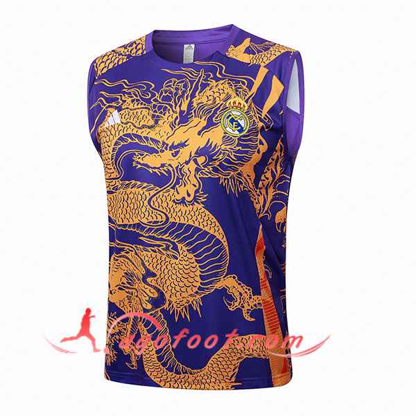 Training Debardeur Manchester United Pourpre/Jaune 2024/2025