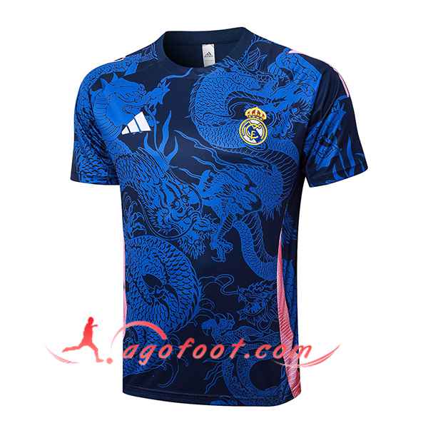 Training T-Shirts Real Madrid Bleu/Rose 2024/2025