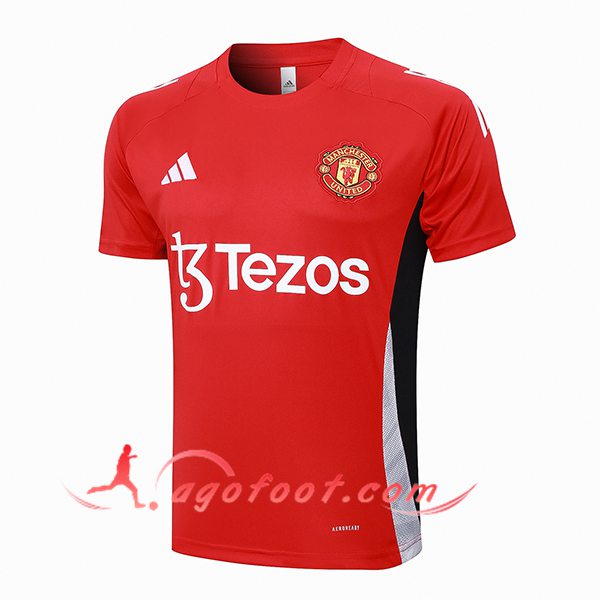 Training T-Shirts Manchester United Rouge/Blanc/Blanc 2024/2025