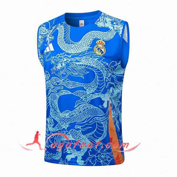 Training Debardeur Real Madrid Bleu/Orange 2024/2025