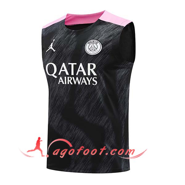 Training Debardeur PSG Noir/Rose 2024/2025