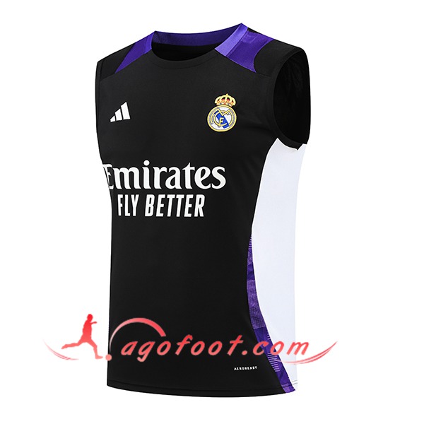 Training Debardeur Real Madrid Noir/Pourpre/Blanc 2024/2025