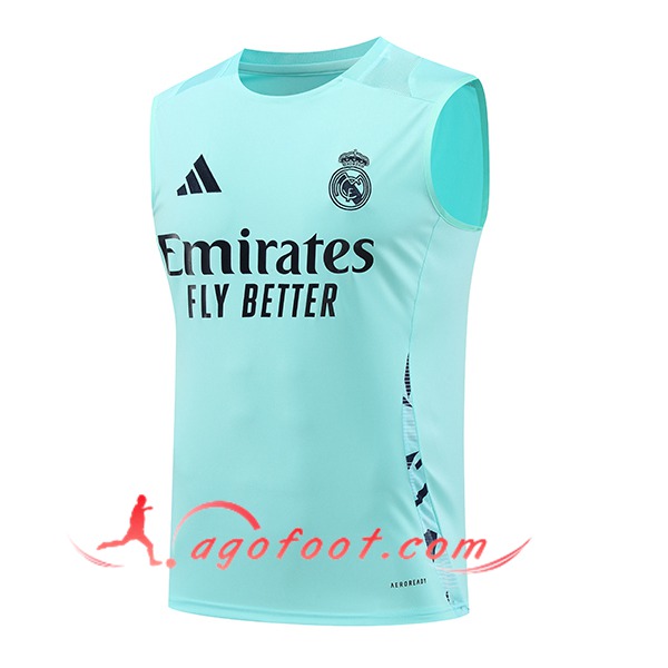 Training Debardeur Real Madrid Vert/Bleu 2024/2025