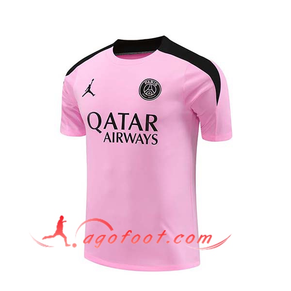Training T-Shirts PSG Rose/Noir 2024/2025