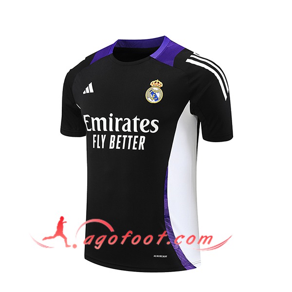 Training T-Shirts Real Madrid Noir/Pourpre/Blanc 2024/2025