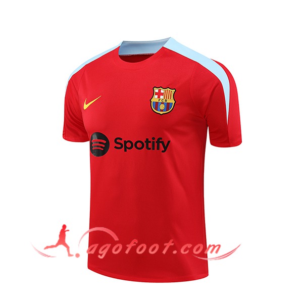 Training T-Shirts FC Barcelone Rouge/Bleu 2024/2025 -03
