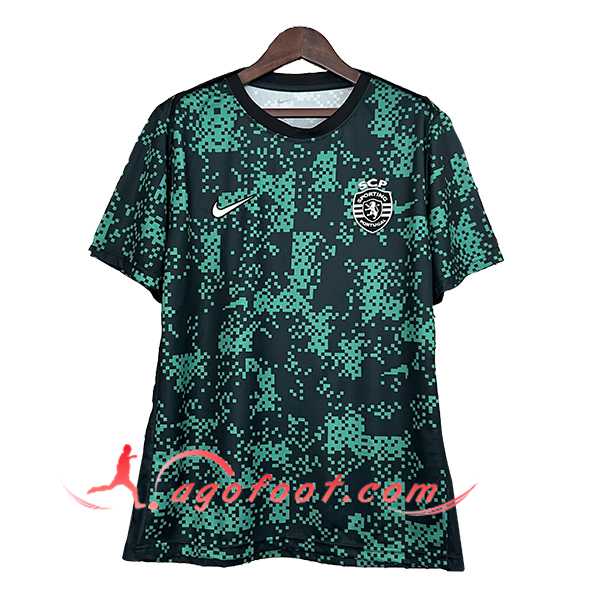 Training T-Shirts Sporting Lisbon Vert/Noir 2024/2025