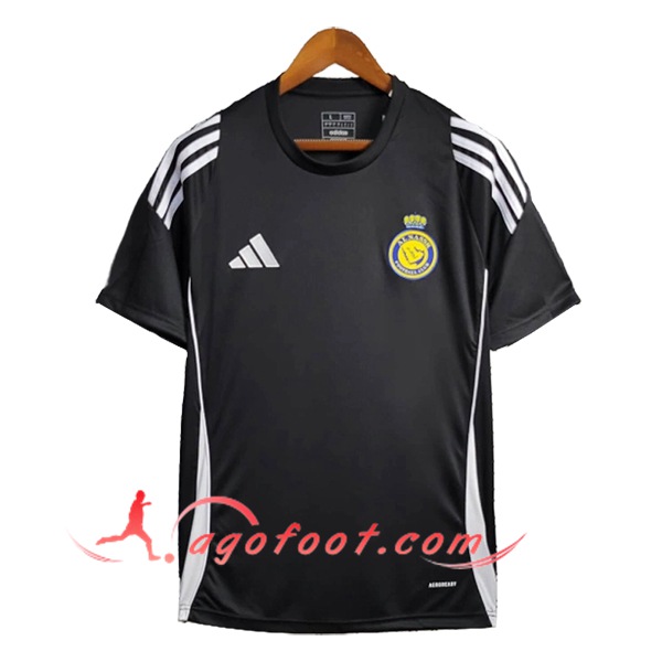 Training T-Shirts Al-Nassr FC Noir/Blanc 2024/2025
