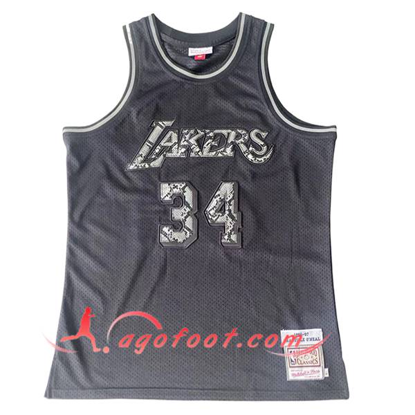 Maillot Los Angeles Lakers (O'NEAL #34) 2024/25 Noir/Gris
