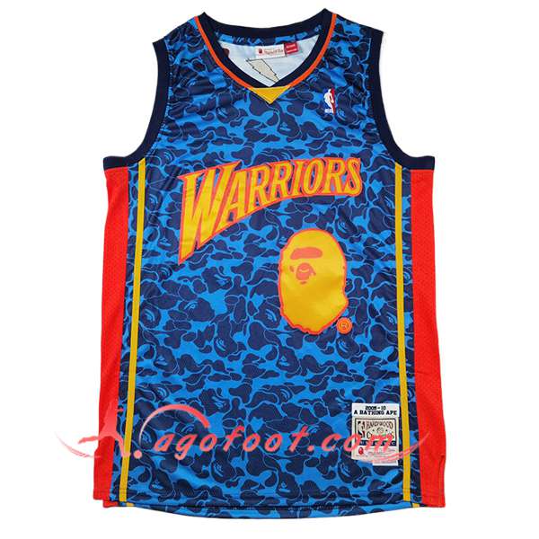 Maillot Golden State Warriors (BAPE #93) 2024/25 Bleu/Jaune/Rouge