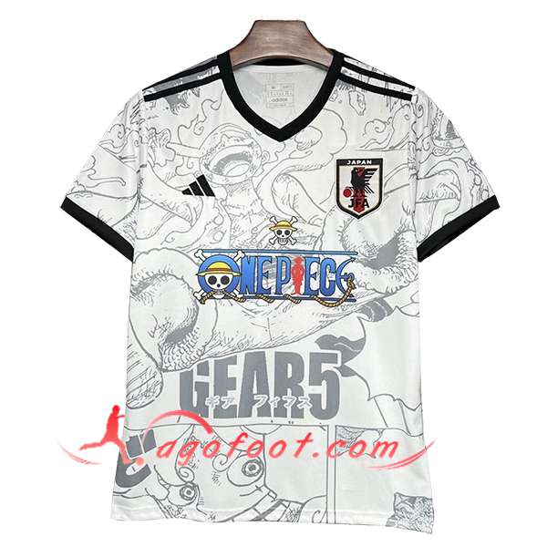 Maillot Equipe Foot Japon Special Edition ONE PIECE Blanc 2024/2025