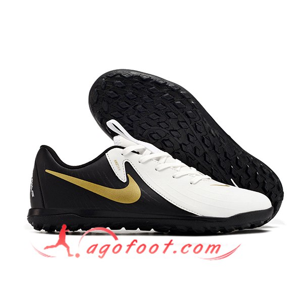 Nike Chaussures de Foot PHANTOM GX II CLUB TF Blanc/Noir/Jaune