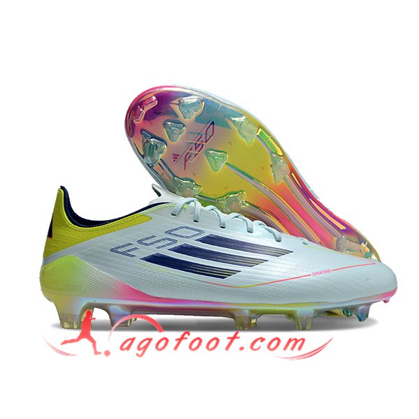 Adidas Chaussures de Foot F50 ELITE FG Gris/Noir/Jaune