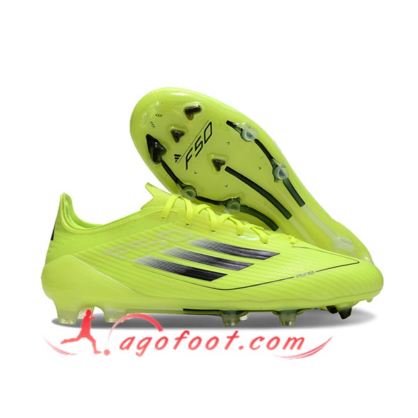 Adidas Chaussures de Foot F50 ELITE FG Jaune/Noir