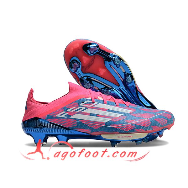 Adidas Chaussures de Foot F50+.1 FG Rose/Bleu/Blanc