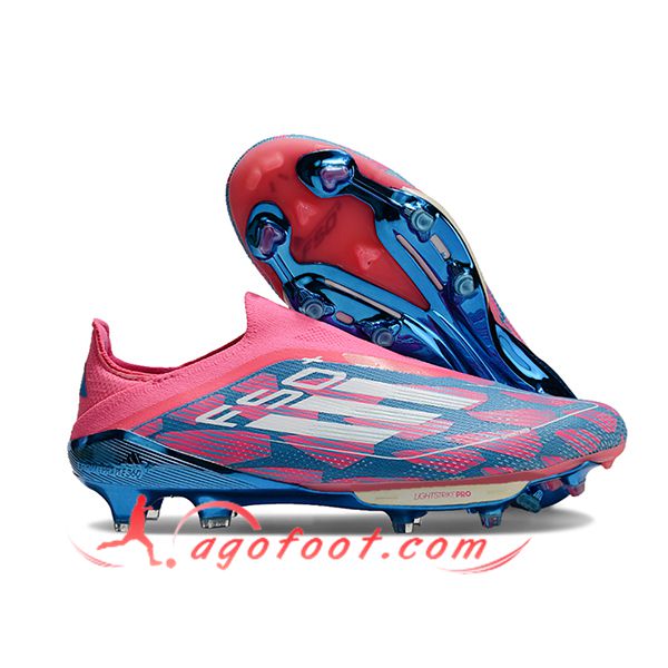 Adidas Chaussures de Foot F50+ FG Rose/Bleu/Blanc
