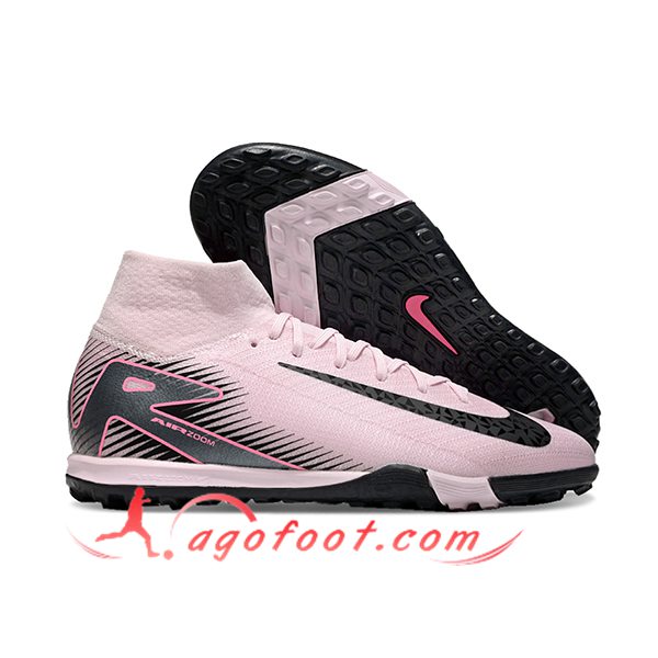 Nike Chaussures de Foot Air Zoom Mercurial Superfly X Elite TF Rose/Noir