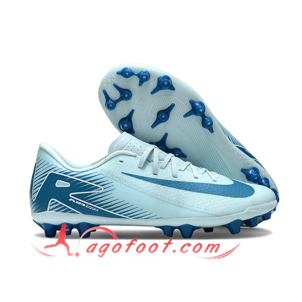 Nike Chaussures de Foot AIR ZOOM MERCURIAL VAPOR XVI ACADEMY X MBAPPE AG Bleu