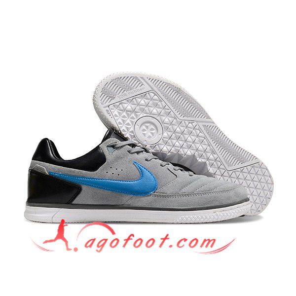 Nike Chaussures de Foot Gato IC Gris/Noir/Bleu