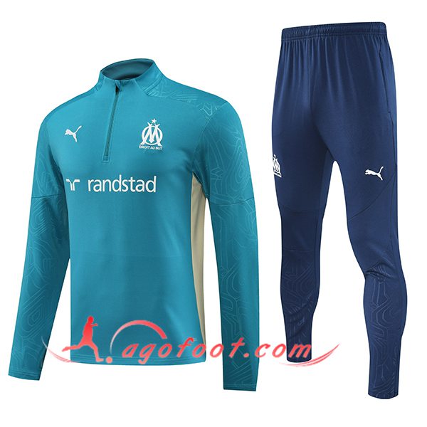 Ensemble Survetement de Foot Marseille Vert/Beige 2024/2025