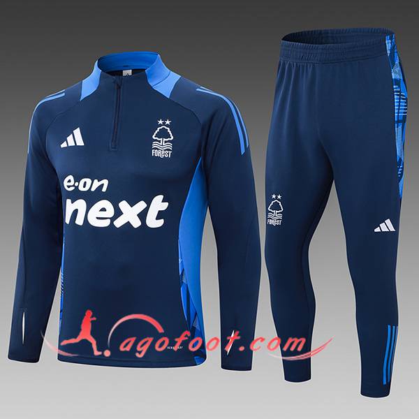 Ensemble Survetement de Foot Nottingham Forest Enfant Bleu Royal 2024/2025