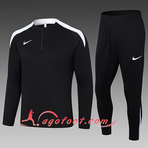 Ensemble Survetement de Foot Nike Enfant Noir/Blanc 2024/2025