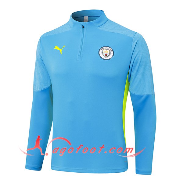 Sweatshirt Training Manchester City Bleu/Jaune 2024/2025
