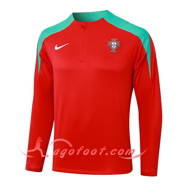 Sweatshirt Training Portugal Rouge/Vert 2024/2025