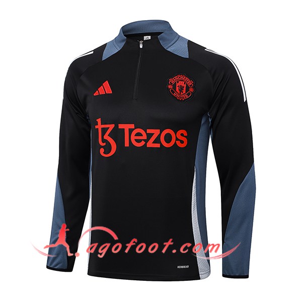 Sweatshirt Training Manchester United Noir/Gris 2024/2025