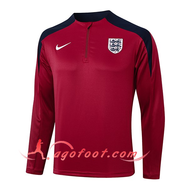Sweatshirt Training Angleterre Rouge/Noir 2024/2025