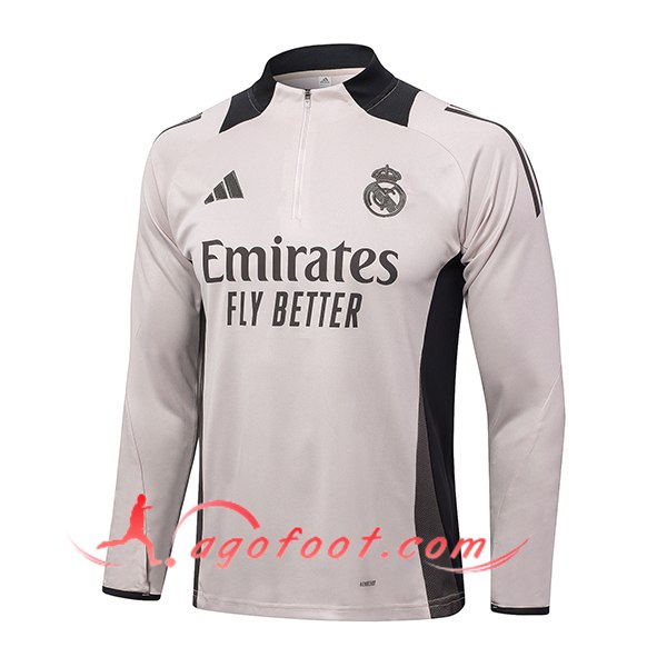 Sweatshirt Training Real Madrid Rose/Gris 2024/2025