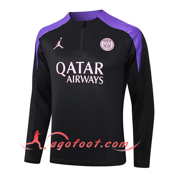 Sweatshirt Training PSG Noir/Pourpre 2024/2025