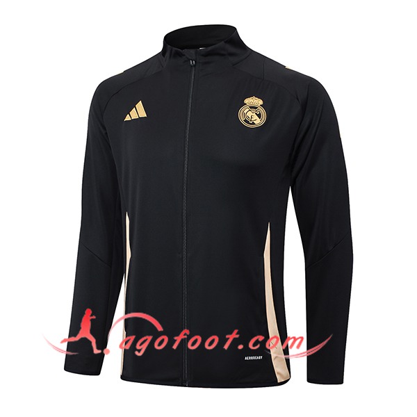 Veste Foot Real Madrid Noir/Jaune 2024/2025 -02